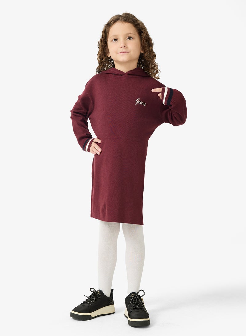 جس فستان ميدي بغطاء رأس للأطفال - Image 1